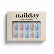 XN3DPH066 MH-3/32 - Schelpen Sterne Rosa Blauw Medium Mandel