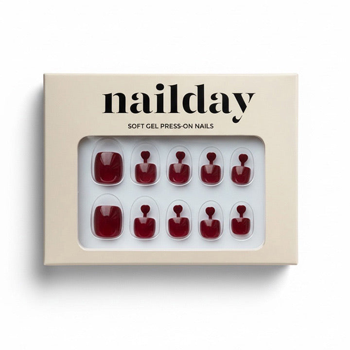 Press-on Pedicure Wine - LIMITED EDITION