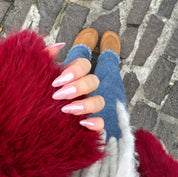 butterfly softgel lange amandelvorimge plaknagels - glazed donut effect 