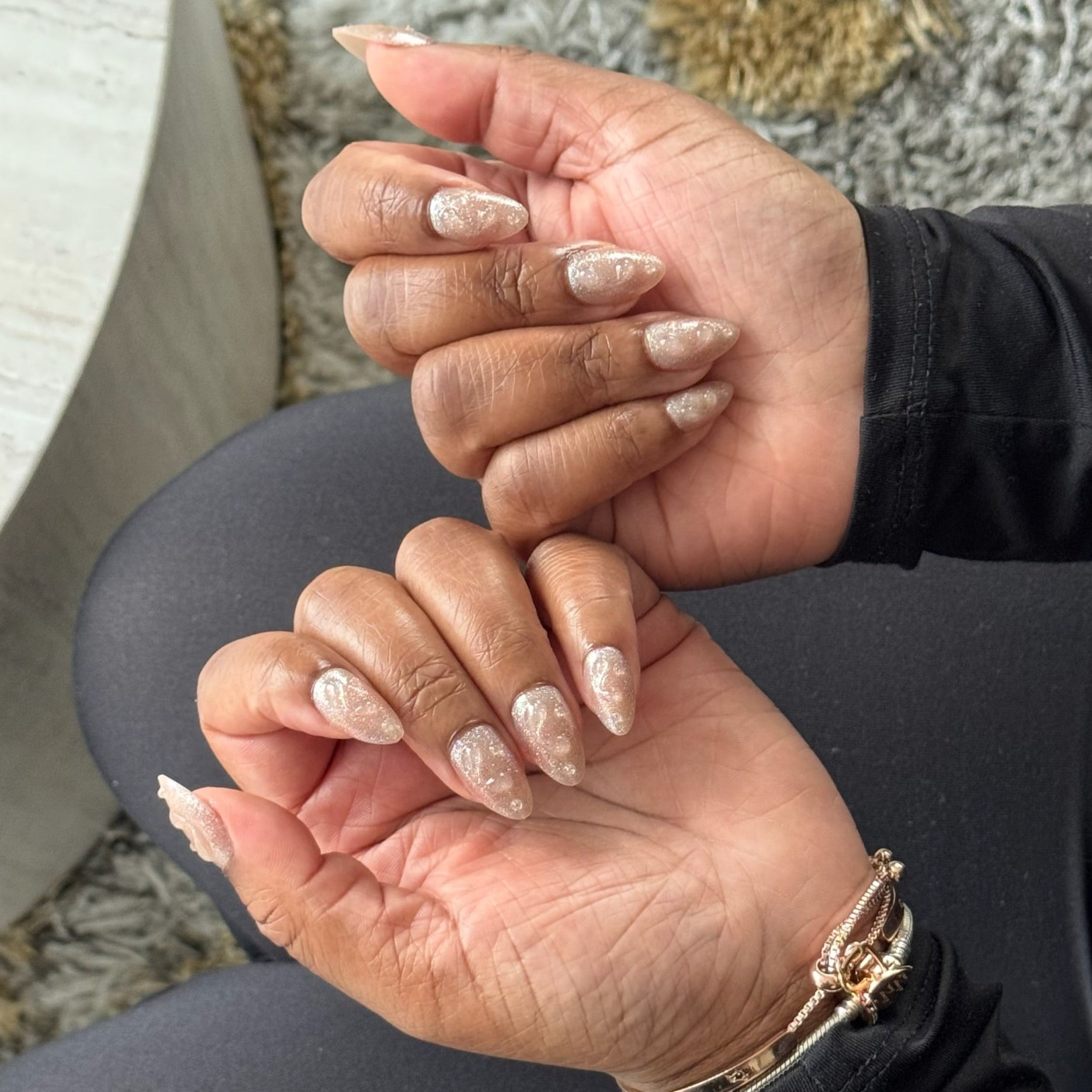 crazy in love plaknagels met glitter en een 3d effect - flexibel en duurzaam